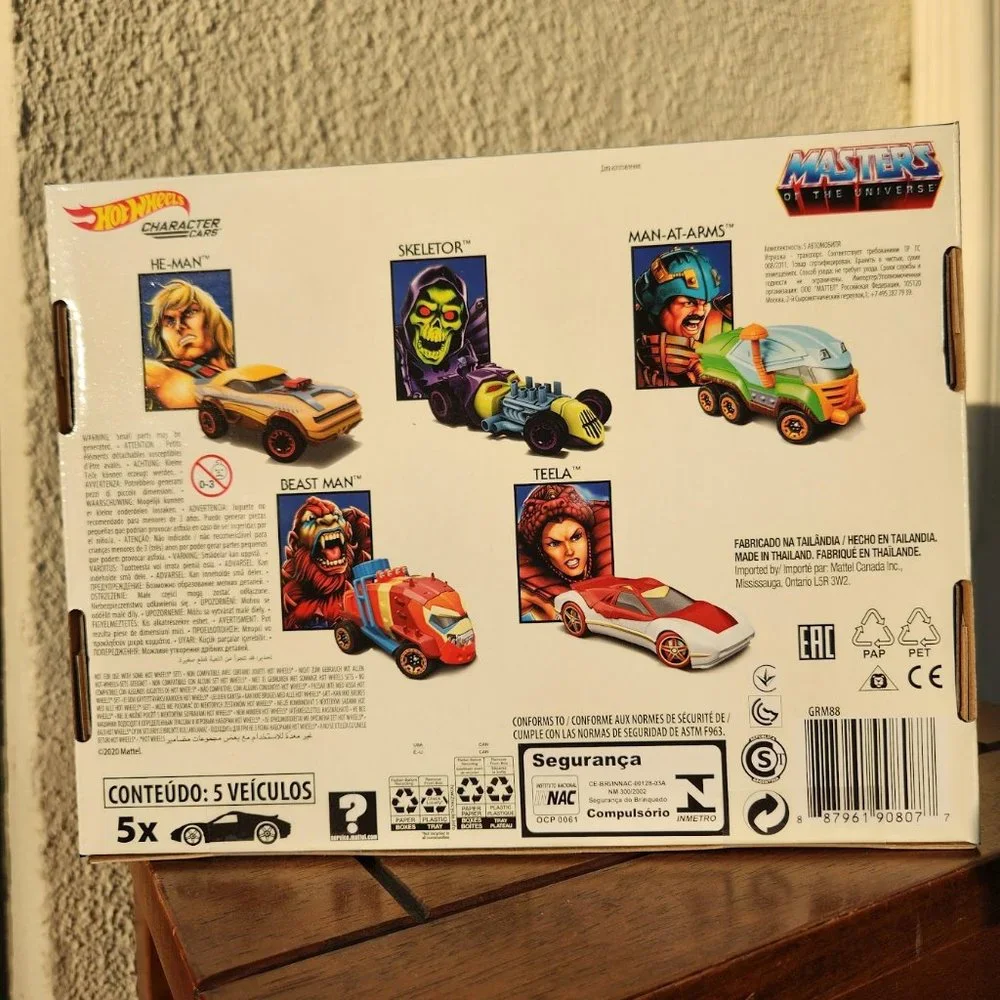 NEW Hot Wheels He-Man Masters of the Universe 5-Pack 1:64 Scale Collectible Cars